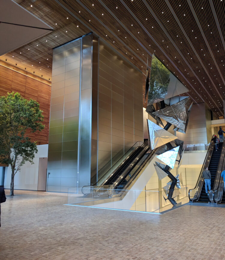 lobby wall interior cladding, comcast technology center