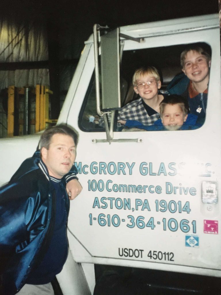 Blake Whitcombe and Children at McGrory Glass Aston PA Location