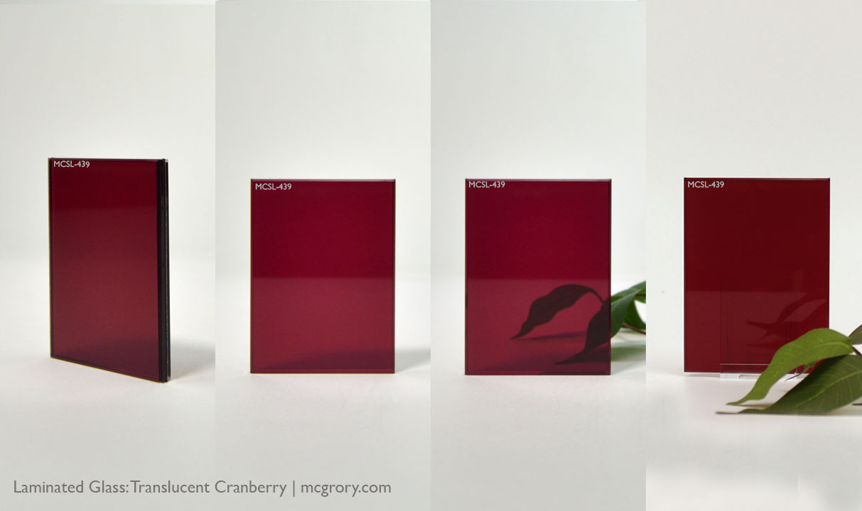Translucent Cranberry Glass Sample