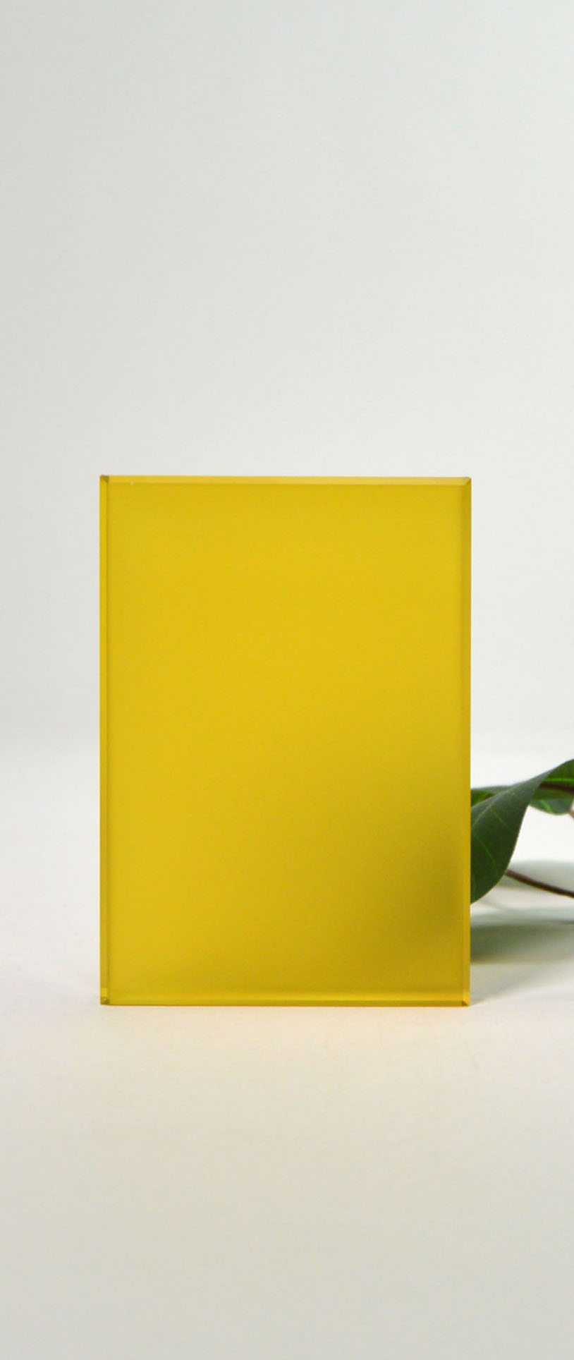 EcoFrost Translucent Yellow Glass Sample