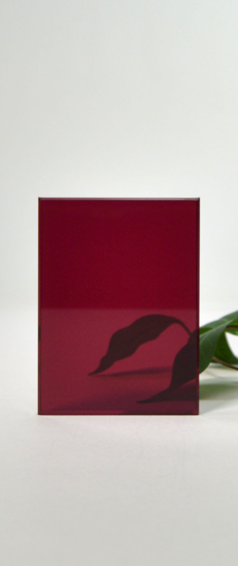 Translucent Cranberry Glass Sample