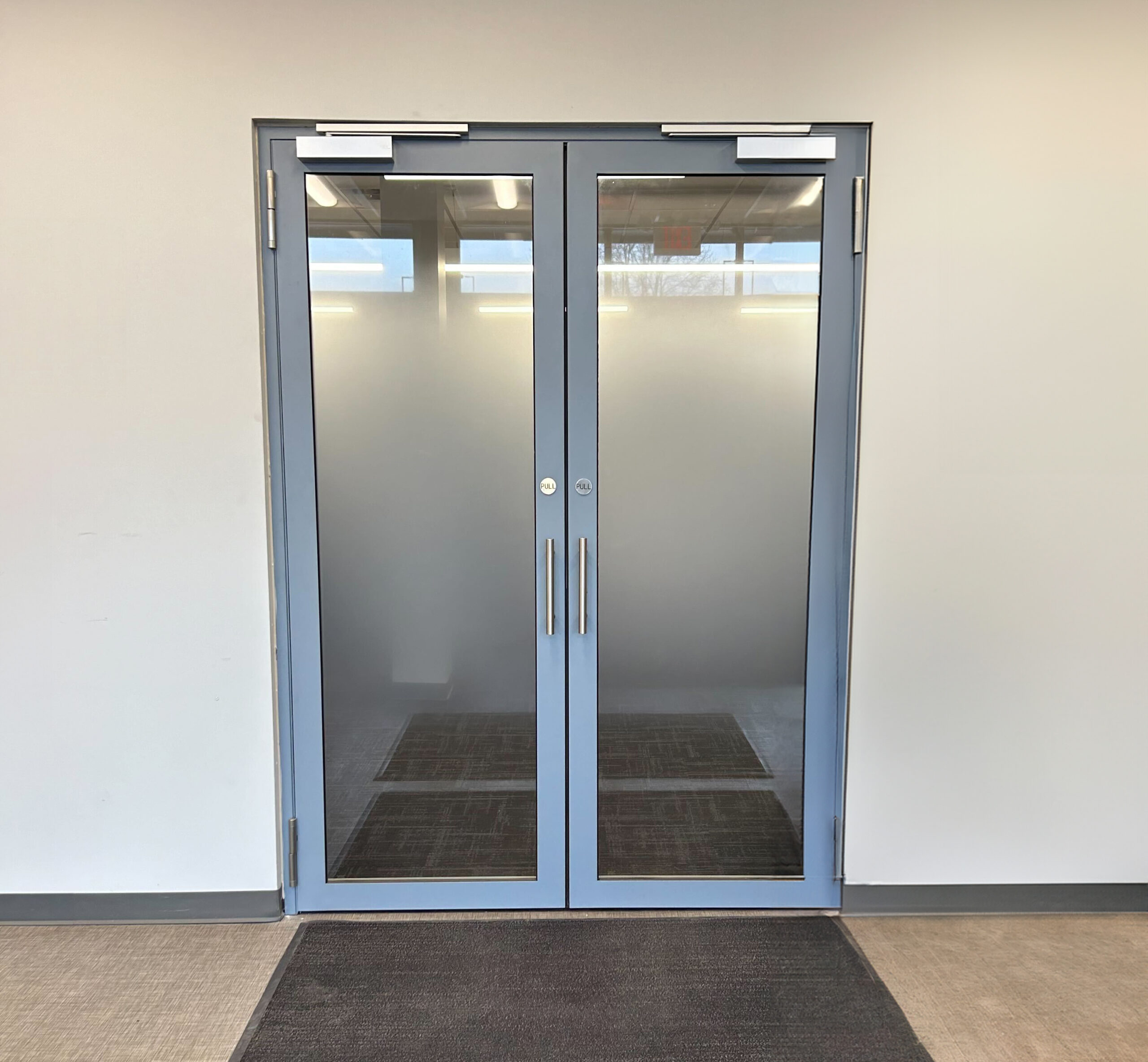 lobby interior smoke doors, mcgrory glass